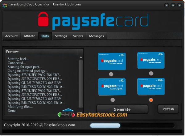 paysafecard pin code generator 2019 download